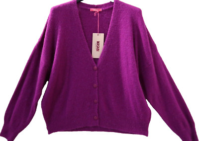 WASABI Flausch Jacke Weste Überwurf EG 44-46-48 Baby-Alpaka beere