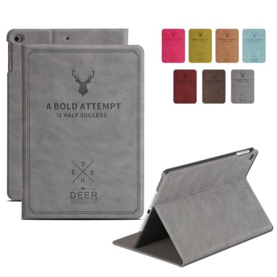 iPad Case Mini 7.9 Air 5 4 3 2 1 10.2 9.7 10.9 Pro 12.9 10.5 Flip Cover Gray