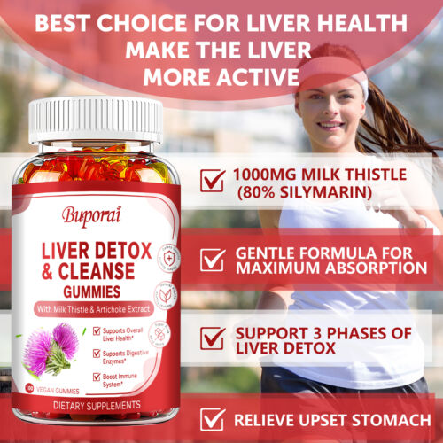 Liver Detox & Cleanse Gummies - with Chanca Piedra, Dandelion, Milk Thistle - Picture 3 of 12