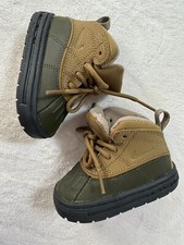 NIKE ACG Woodside 2 High 524874-301 Kids Outdoor Boots Tan Beige Green Size 4C