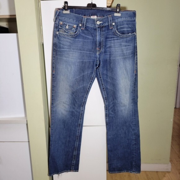 vintage True Religion flap pocket straight leg jeans mens