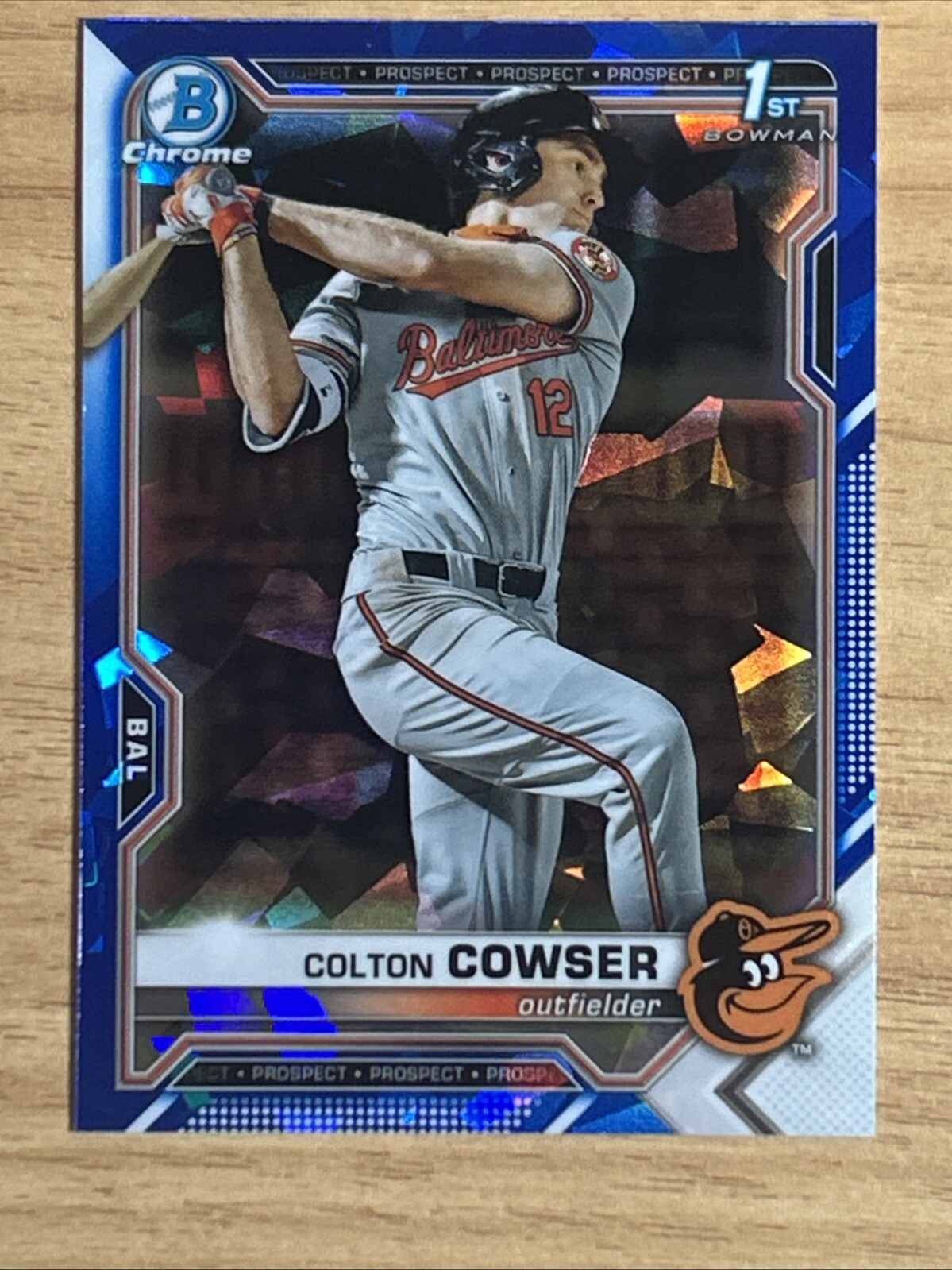 2021 Bowman Chrome Draft Sapphire Edition - #BDC-166 Colton Cowser 1st (RC) B1