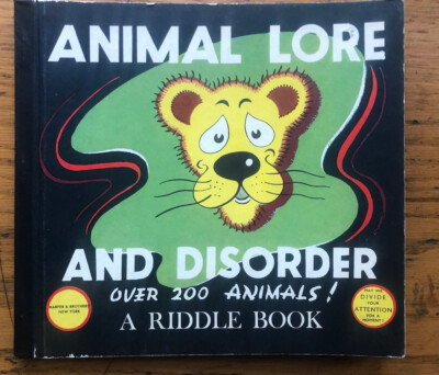 Animal Lore and Disorder A Riddle Book 1948 James Riddell Children s Book