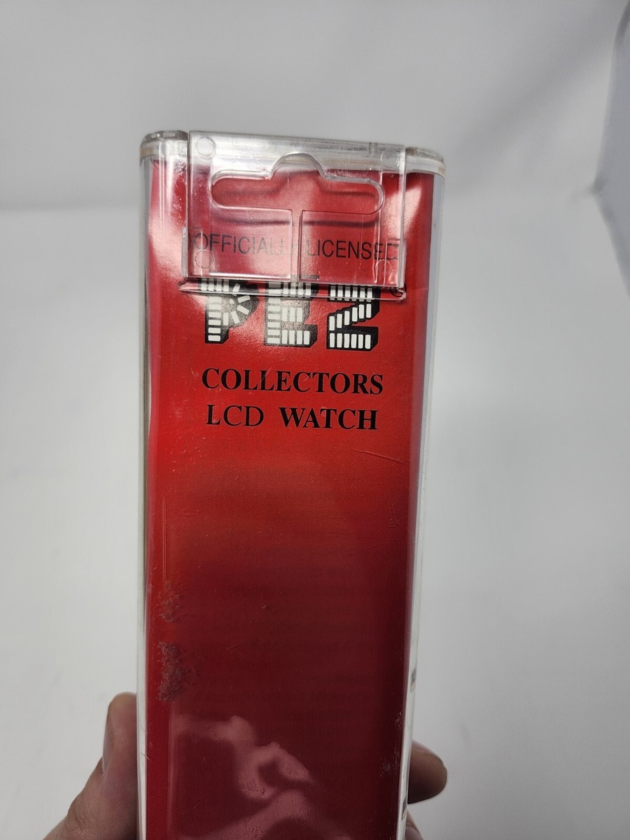 Retired New Pez Collectors LCD Watch Psychedelic Green Eye Black
