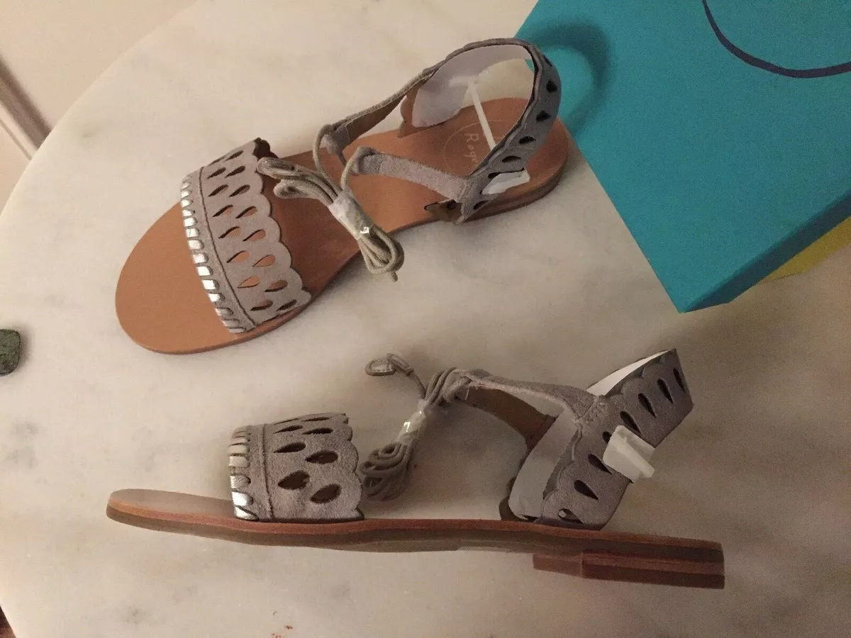 NIB Jack Rogers Dovegrey Silver Ruby Suede Sandal Size 7M eBay