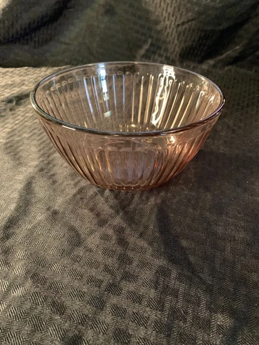 Pyrex 7402-S Clear Purple Ribbed Mixing Bowl - 6 CUP - 1.5L - EUC
