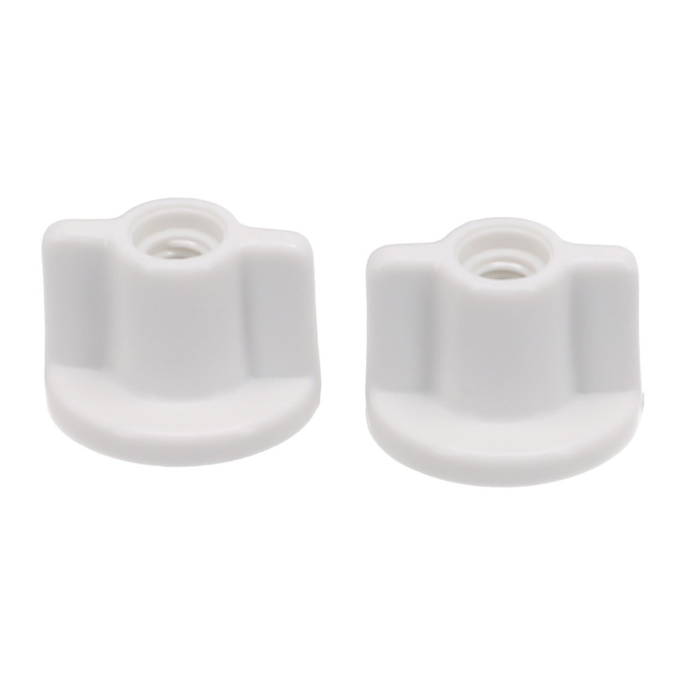 White Plastic Screw Back Nut for Toilet Lid Suitable for 6mm Screws