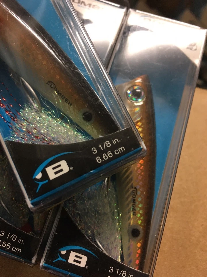 3 bombarderos descontinuados grado agua salada Pop’n Mullet aleta roja salmonete 3-1/8” Rebel R Foto 4 de 4