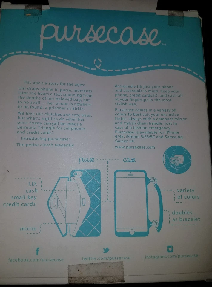 Cartera Estuche Iphone 5/5s/5c Cartera sin asas Muñequera Negro y Dorado Nuevo Foto 2 de 2