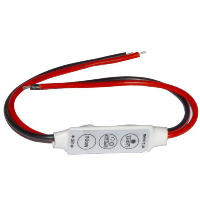 Mini 12V LED Strip Light Dimmer Controller with On Off Switch 3528 5050 ATF Mini 12V LED Strip Light Dimmer Controller with On Off Switch 3528 5050 ATF