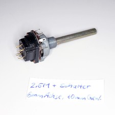 Potentiometer Poti Dreh-Widerstand lin mono 2,5 M 2,7 MOhm 6mm Achse Schalter