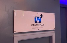 MODERN GLOSS WHITE STAND OFF WALL PLAQUE GLOSS WHITE INFORMATION  WALL SIGNAGE