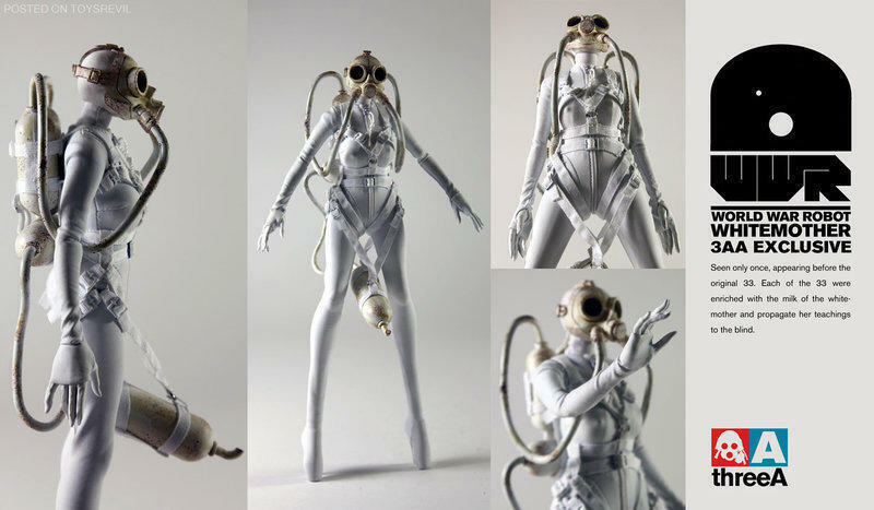 THREEA Ashley Wood WWR NOM Whitemother 1/6 Action Figure 3AA Exclusive