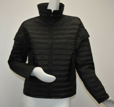 NEW Chanel Quilted Outer Light Ski Jacket Nylon Black CC Logo COAT Parka 38 42 eBay