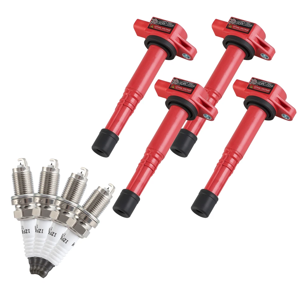 4 bobinas de encendido UF311 y 4 bujías para Honda CR-V Civic Element Acura Foto 4 de 4