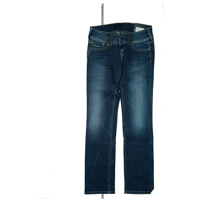 PEPE JEANS Dita Damen Straight Leg Low Waist stretch Hose W28 L32 Dunkelblau NEU