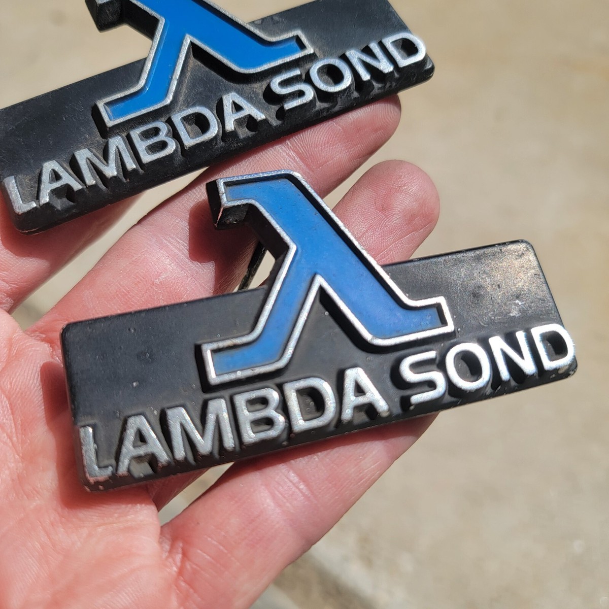 Volvo 240 Lambda Sond Grill Badge Nice Rare Aluminum Emblem 244