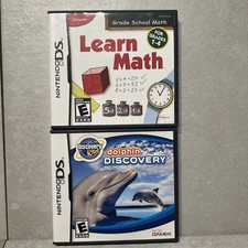 2 Nintendo DS Games, Dolphin Discovery & Learn Math. Complete & Tested✅