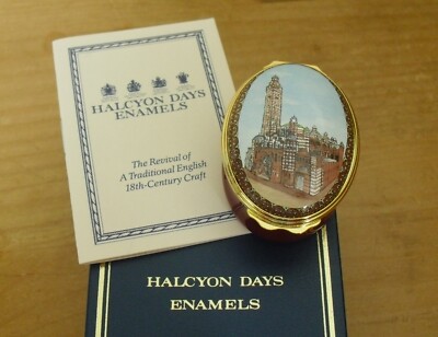 Boxed Ltd Ed Halcyon Days Westminster Cathedral Centenary Emaille Box - 2 1/8''