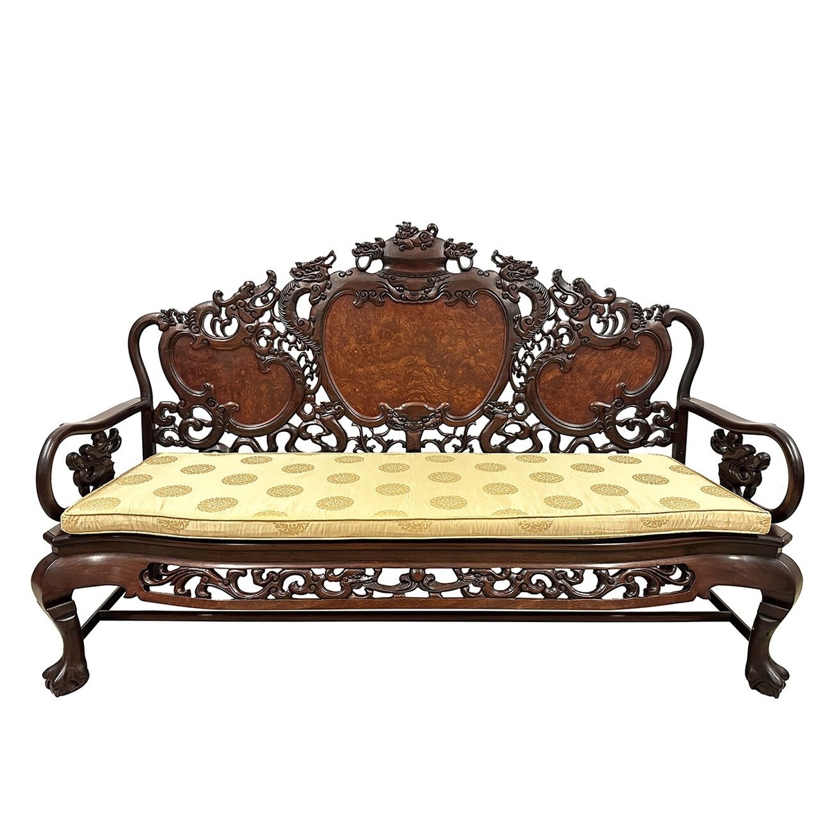Early 20th Century Chinese Carved Rosewood Long Bench, Sofa | eBay