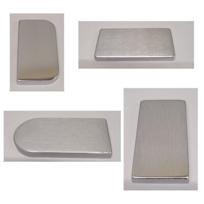 Abdeckung  Abdeckkappe Glastürband Alu silberfarben Aluminium silber F1 silbern