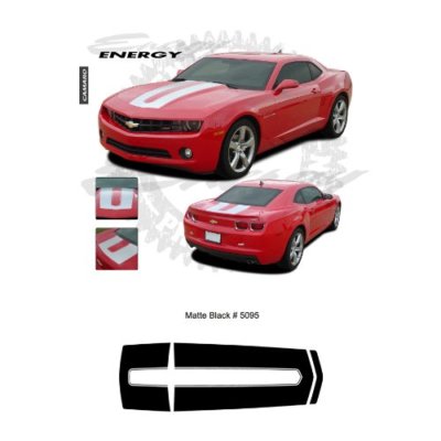 Chevrolet Camaro 2010 to 2013 Center Stripes Graphic Kit - Matte Black