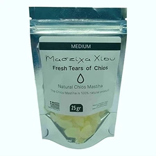 Chios Mastiha Pack 25gr (0.88oz) Medium Tears Gum 100% Natural Mastic Gum