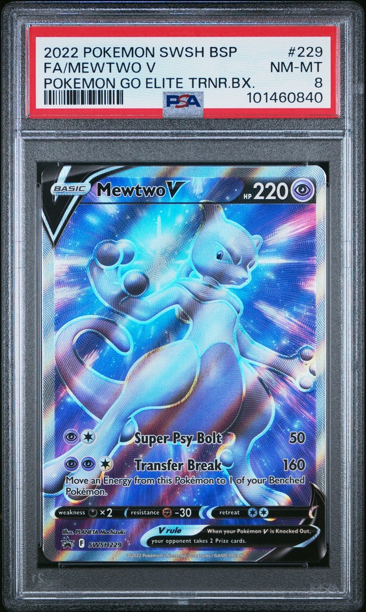 2022 POKEMON SWSH BLACK STAR PROMO #229 FULL ART/MEWTWO V PSA 8 | eBay