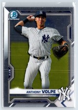 2021 Bowman Chrome Anthony Volpe Base New York Yankees 