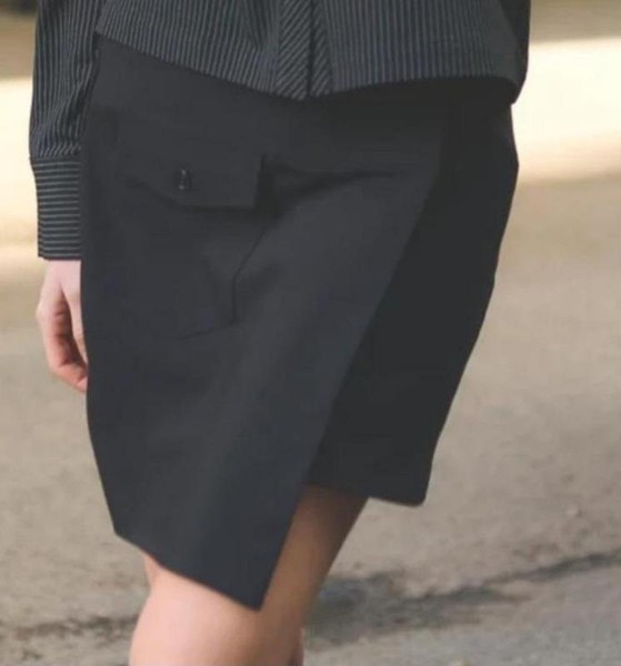 Women Karen Millen Skirt Navy Cotton S