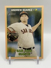 2018 Topps Heritage Andrew Suarez Orange Rookie /25 Giants
