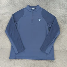 Champions Golf Club Sweatshirt Pullover 1/4 Zip Levelwear Blue Men Medium