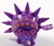 Saurier Wackelkopf Tier, Wackeltier - lila - 2*6*6 cm