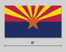 Arizona Sticker AZ State Flag 6" Vinyl Decal