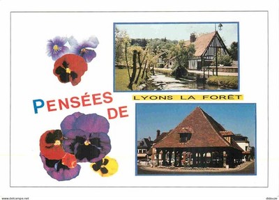 Postcard - 27 - Lyons la Forêt - Multivues - Thoughts - Flowers - CPM - See