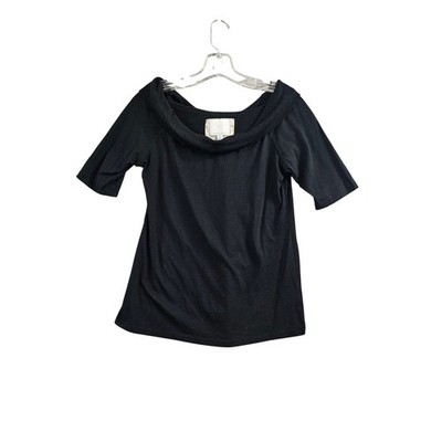 Anthropologie Ett:twa Black Off The Shoulder Cowl Neck Top OB867081 Size M NEW
