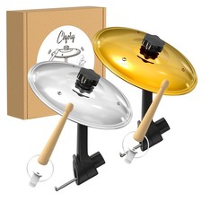 2 Pack Car Cymbal Air Vent, Mini Drum Crash Set 2PCS, Silver  Gold