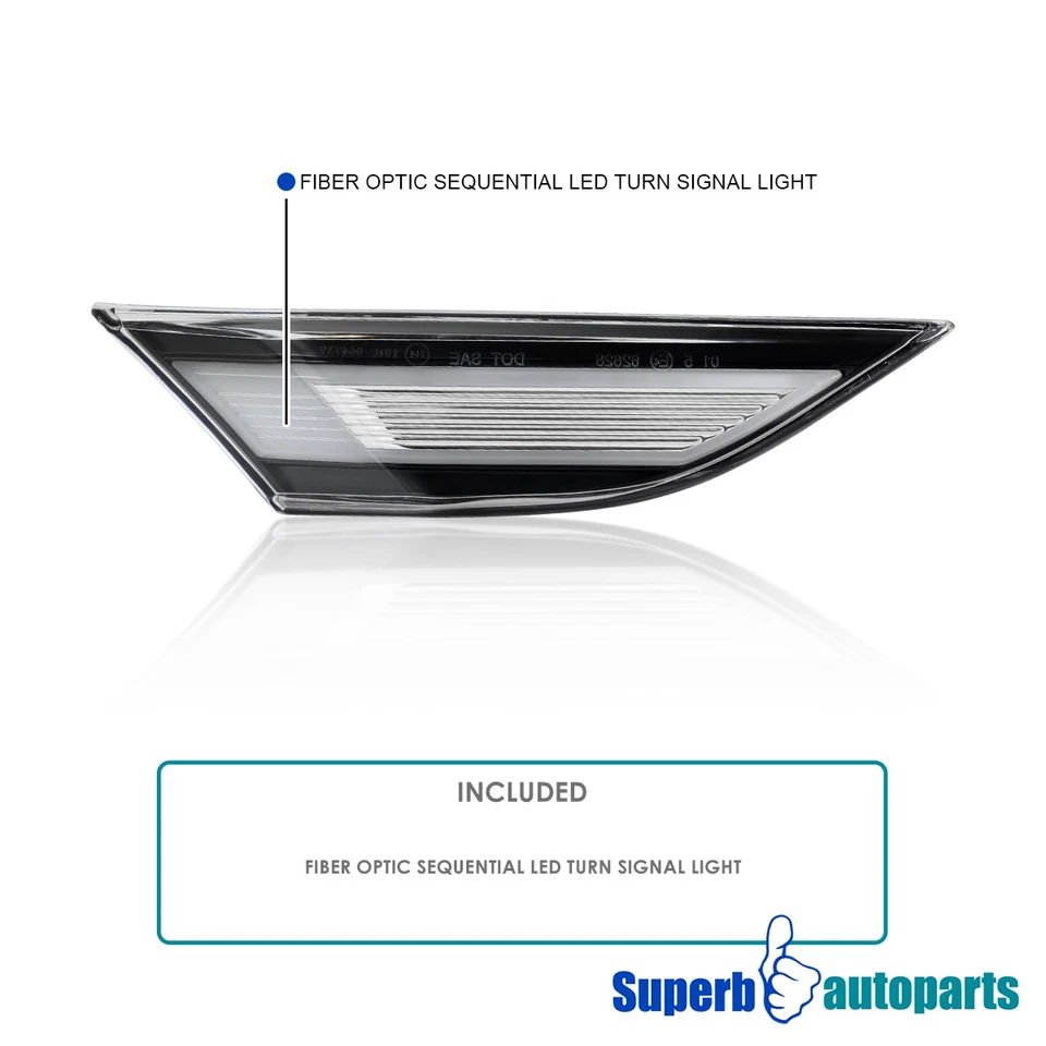 Sequential LED Side Marker For 2012-2016 Porsche 911 Carrera 17-18 Boxster 718 Foto 4 de 4