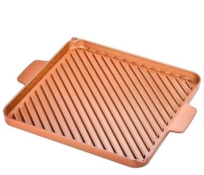 Copper Chef 12''x12'' Quadratische Grillplatte Grillpfanne Ofenfest Leicht zu reinigen Antihaft