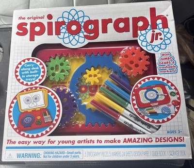Spirograph Jr Jumbo Gears Spiral Drawing Art Kit Toy Markers Paper Case[1][2][3]