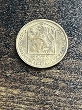 1973 Czechoslovakia 20 Twenty Haleru Beautiful Rare Actual Coin TC432*