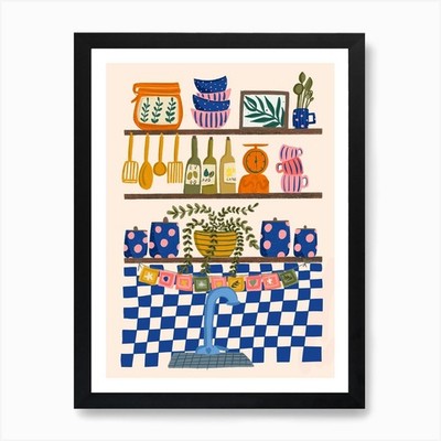 Kitchen Essentials Kitchen Art Prin Gerahmtes Wandbild Poster Leinwanddruck Bild