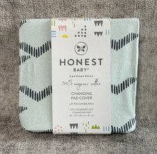 Honest Baby Organic Cotton Changing Pad Cover Pattern Play Sage
