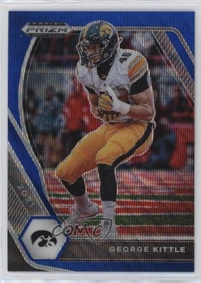 2021 Panini Prizm Draft Picks Blue Wave Prizm 219/249 George Kittle #50 19l7