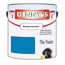 Dennys Tile Kitchen Tile Paint - Midnight Petrol Blue
