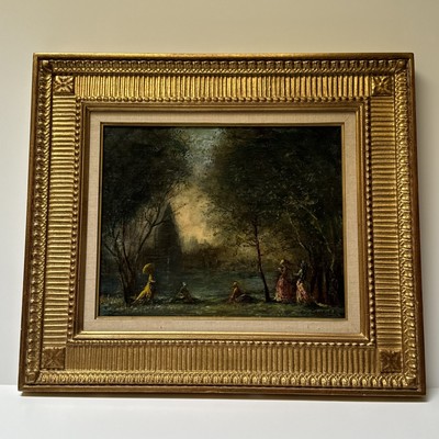 GUY CAMBIER PAINTING IMPRESSIONIST FRENCH ORNATE FRAME LANDSCAPE