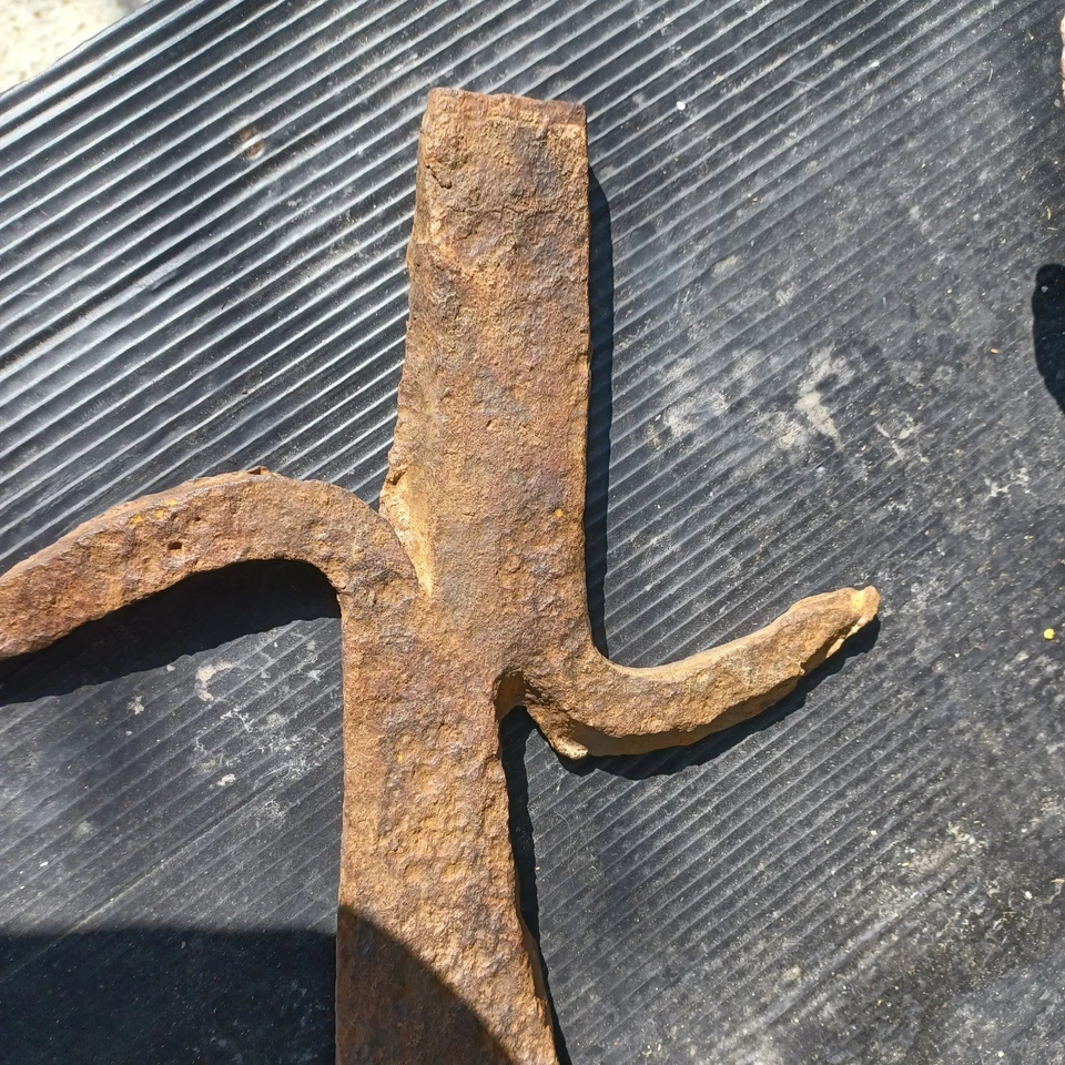 Ancienne barre épi de défense en fer forgé 47 cm fenêtre fenestron - Photo 3/4