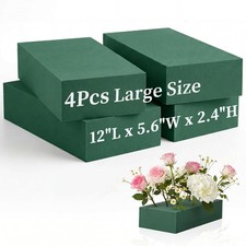 4 PCS Large Floral Foam Blocks 12x5.6x2.4 Inch Fresh Artificial Arrangement