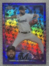 2023 Topps Chrome Logofractor Sandy Alcantara #74 Purple Refractor /250