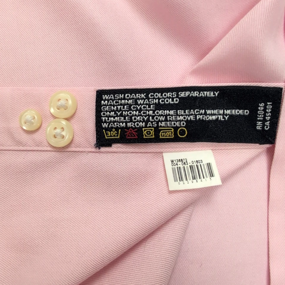 Chemise Nautica XL Rose Pâle Oxford Coton Premium Poche Manches longues - Photo 3/4